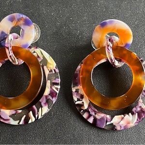 Lele Sadoughi Drop Earrings. Gold-Tone Metal & Resin. Includes Jewelry Pouch